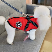 Fodrad hundjacka med integrerad sele – bild 9