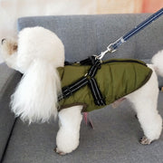 Fodrad hundjacka med integrerad sele – bild 14