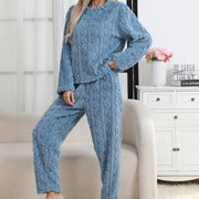 Flätmönstrat mysset i mjuk fleece – dam – bild 3