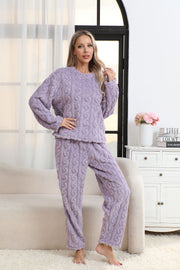 Flätmönstrat mysset i mjuk fleece – dam – bild 7