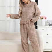 Flätmönstrat mysset i mjuk fleece – dam – bild 6